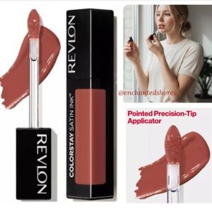 Revlon 16 Hour ColorStay Satin Ink Lipstick Liquid 038 Citrine Queen 0.17 Oz NEW